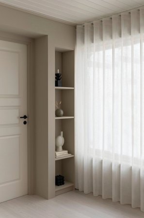 Hasta - Verho Malva 268x280 cm - Valkoinen - Poimutusnauhaverhot - 268X280 - - Homeroom