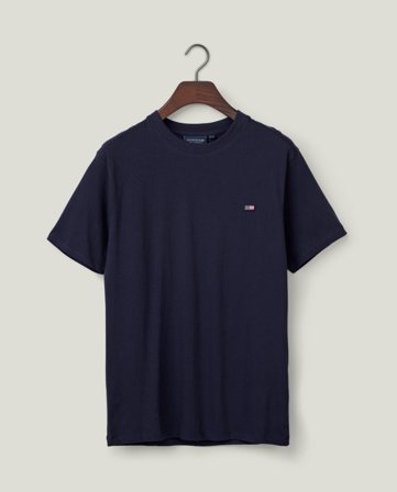 Lexington Klassisk t-shirt i økologisk bomuld, mørkeblå