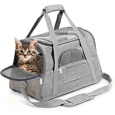 Katte- og hundetaske – Flyselskabsgodkendt blød transporttaske til små dyr op til 7 kg