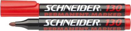 Schneider Permanent marker L, rød sprittusj (10stk)