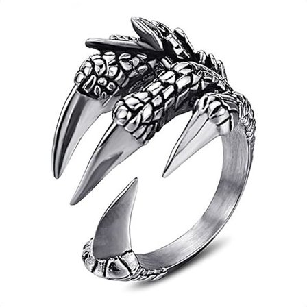 Justerbare Ringe til Kvinder Mænd, Sølv Viking Rune Ring, Drage Ring