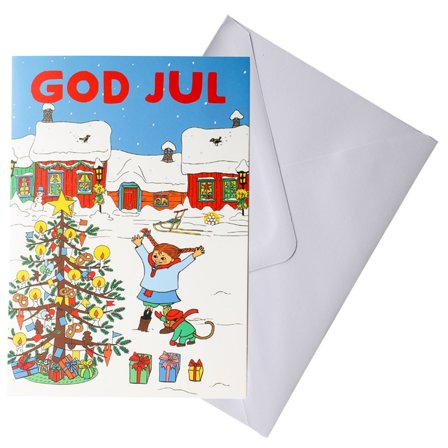 Julkort Pippi Långstrump