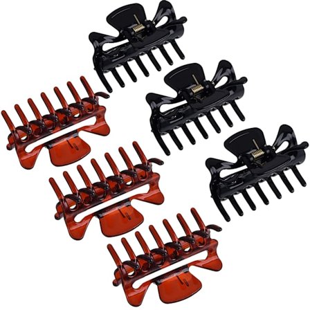 6 stk. Plastik Hårklemmer Kløer Kvinder Hår Kløer Klemmer Hårnål