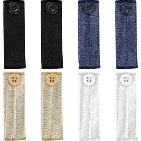 8-pakning elastiske midjeforlengere, unisex midjebelteforlengere