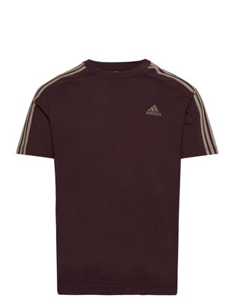 Adidas Sportswear Essentials Single Jersey 3-Stripes T-Shirt Burgundy