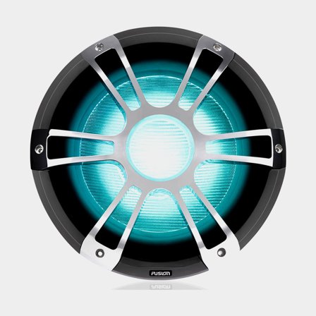 Subwoofer marino Fusion Signature V3 SUB SG-SL122SPC, 12", 1200 W, bianco, per montaggio a incasso, con griglia grigia + illuminazione RGB