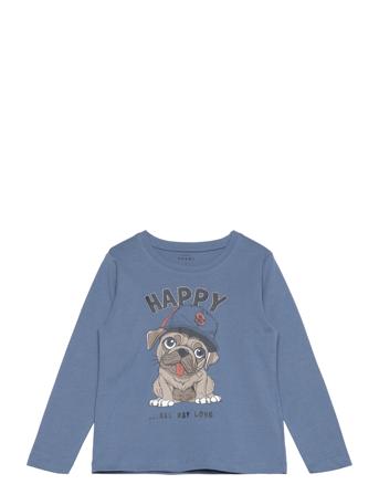 Nmmvictor Ls Top Tops T-shirts Long-sleeved T-shirts Blue Name It