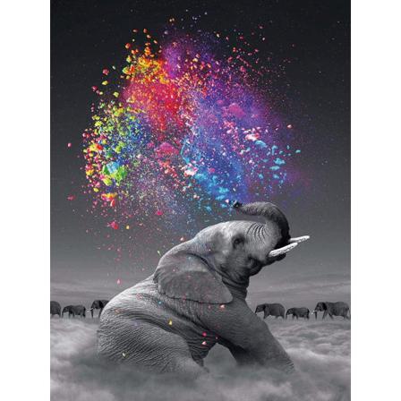 Diamond Painting / Diy 5d Diamantmålning - 30x40cm - Elefant