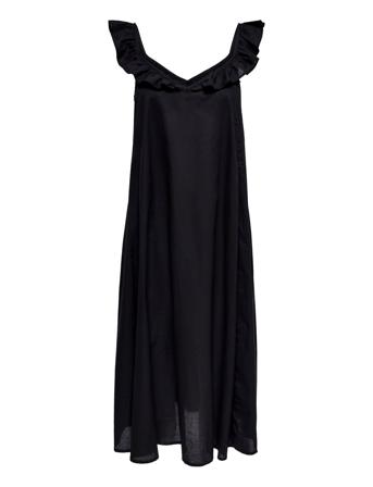 Onlallie Strap Above Calf Dress Knelang Kjole Svart ONLY