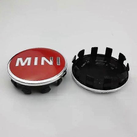 2025 4 st 56 mm Svart Röd Auto Hjulcentrumkapsel Logo Navkapslar Märke Emblem Tillbehör Lämplig för Mini Cooper S Works Jcw Bilstyling