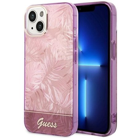Guess GUHCP14MHGJGHP iPhone 14 Plus 6,7" pink / pink hardcase Jungle Collection