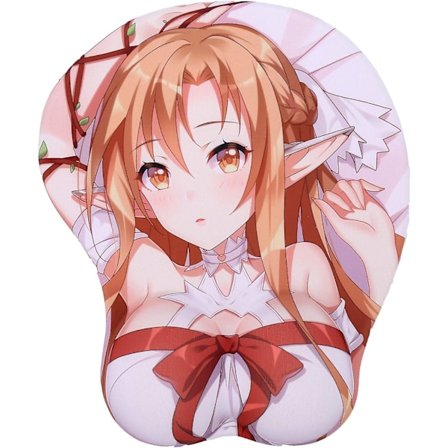 Sword Art Online Asuna 3D Anime Musmåtter med Håndledsstøtte Gaming Musmåtter 2-vejs Hud (Asuna 2)