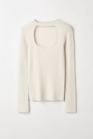 Soft Goat - Fine Knit Choker Top - Kaschmirpullover für Damen - S - Cream