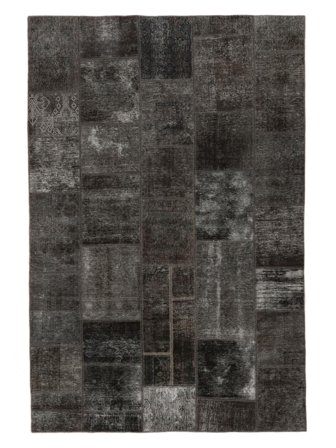 Koberec Patchwork 200X302 Černá (Vlna, Persie/Írán)