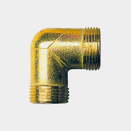 Cotovelo de tubo, latão, angulado 90°, 3/4" G (BSP) (externa) para 3/4" G (BSP) (externa)
