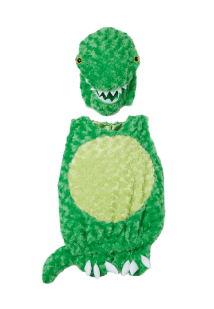 Å KIDS Maskeraddräkt DANIEL dinosaurie Utklädnad Grön ONESIZE