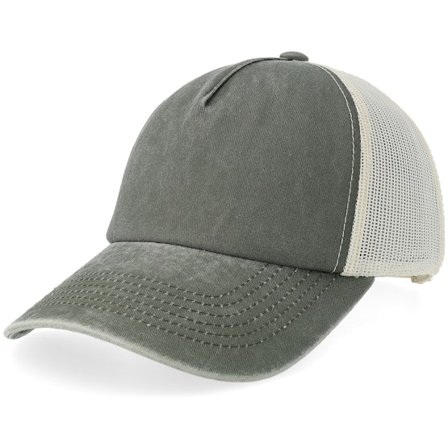 Equip - Grønn trucker Caps - Olive Pigment Washed Low Profile Golfer A-Frame Trucker @ Hatstore