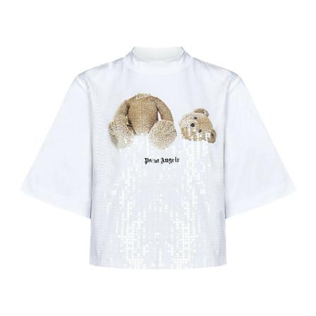 Palm Angels - T-shirts - Vit - Dam - Storlek: S, Dam, Storlek: S