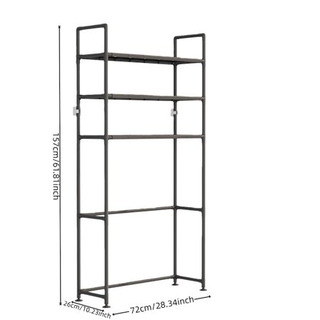 Tvättmaskin Hylla Svart 3-Vånings - Utrymmesbesparande Organisatör