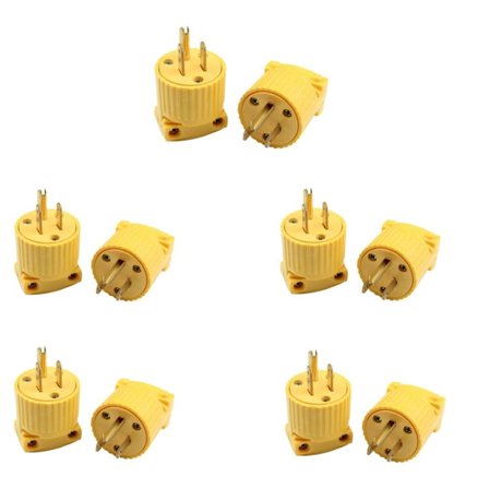 10 kpl US Standard 3 Prong Plug Replacement Plug Power