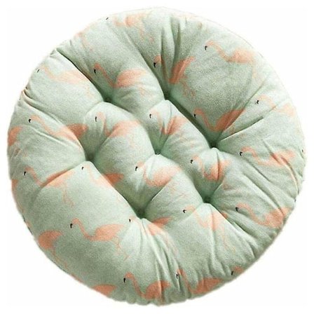 Rund stol dyna kudde säte tatami matsal rum soffa ryggstöd pall golv förtjockning kudde bomull och linne(4040cm)