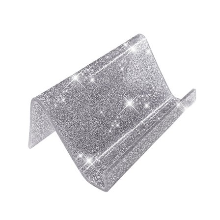 Visitkortholder til skrivebord, glitter akryl visitkortholder stander