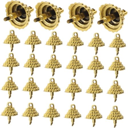 100 stykker tilbehør til julekugler Toppe til juledekorationer Ornamentkapsler Ornamenttoppe Kapsler Hængere til juledekorationer Hængere