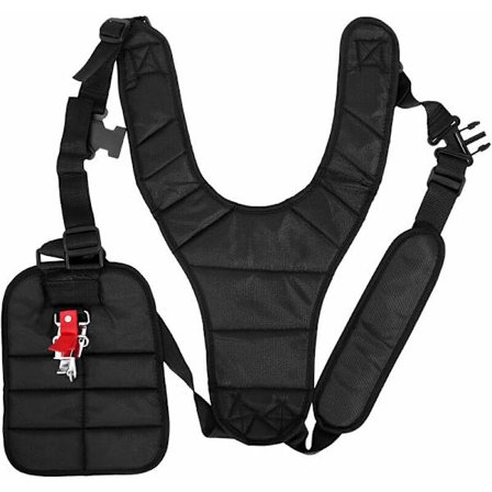 Praktisk dubbelknäppt sele för Husqvarna trädgårdsröjsåg.