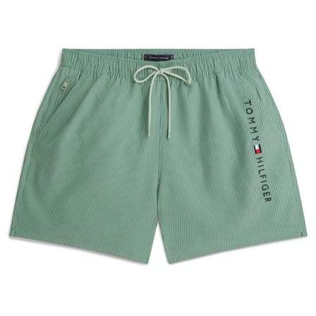Tommy Hilfiger | Bañador corto verde con rayas para hombres - Bañadores