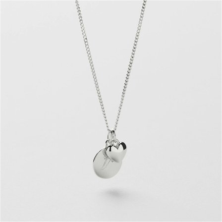 Love Charm Engraving Necklace