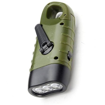 Håndsveiv Solcelledrevet Oppladbar Lommelykt Nød-LED-lommelykt Rask Snap Clip Ryggsekk Lommelykt Fakkel Værberegnet For Camping Uted