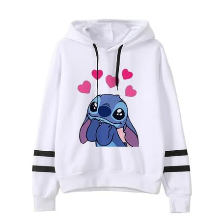 Y2k tecknad Lilo och Stitch roliga hoodies kvinnor Harajuku söt Stitch Anime tröja Manga Streetwear Hoody kvinnliga barn 59004 59004 XXL