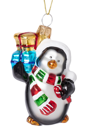 Åhléns Home Julgranshänge i glas PINGVIN Inredningsdetaljer Flerfärgad ONESIZE