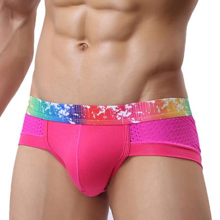 Andningsbara Underkläder För Män U Convex Pouch Low Waist Modal Mesh