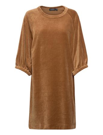Slvelvetina Dress 3/4 Brown Soaked In Luxury