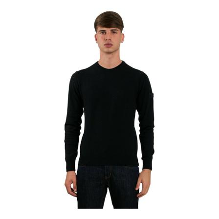 Peuterey Round-neck Knitwear , Zwart , Heren , Maat: S Truien & Vesten
