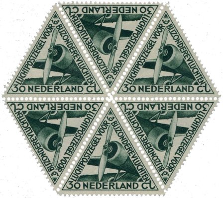 Holland - Luftpost NVPH LP10 - Blok van 6 - Postfrisk