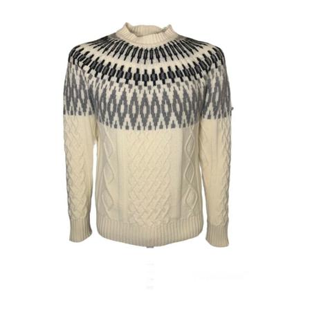 Altea, Round-neck Knitwear Beige, Heren, Maat:M