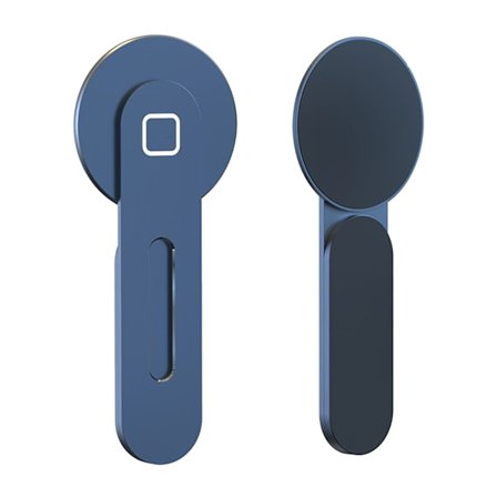 Magnetisk telefonholder til bærbar computer til IOS Phone 12 13 Stærk magnetisk kraft Aluminiumlegering Side telefonholder til bærbar computer Blå