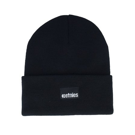 Etnies - Noir cuff Bonnet - Label Beanie Black Cuff @ Hatstore