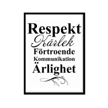 Poster Respekt Kärlek Förtroende Kommunikation Ärlighet A4