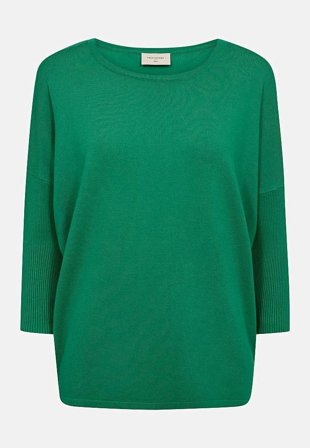 Freequent - Finstickad tröja - grön - för damer - M (40) - Cellbes