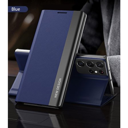 Etui til Samsung S20 plus Safirblå Sidevindue flip