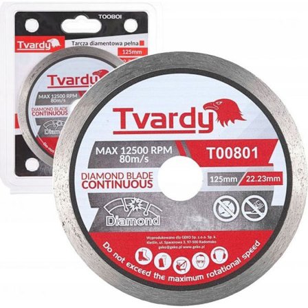 Balkskiva - skärskiva Tvardy Diamantskiva komplett 125 x 7,5 x 22,23 mm (100)