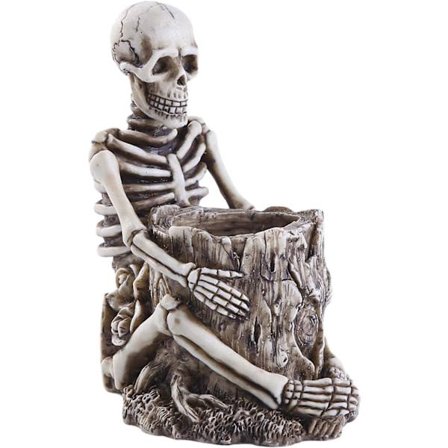 Skull Pennhållare Sminkborstehållare Creative Skeleton Tandborste