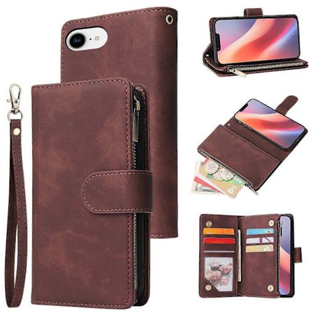 Til iPhone 16e Wallet Case CASEME 013 Series PU Læder Telefon Cover Stativ