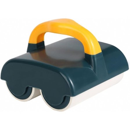 Ny type dobbelt-hjulet, aftagelig fnugrulle, kraftfuld dobbelt-hjul fnugfjerner, tøjfnugfjerner, fnugrulle (grøn)