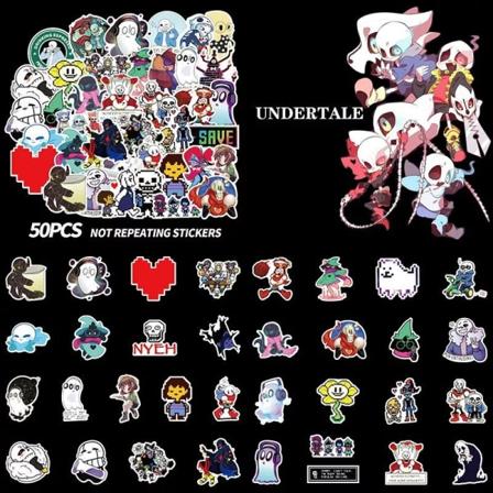 50 st Game Undertale-klistermärke Vattentät gör-det-själv Laptop Skateboard Cykel Bagage Dekal