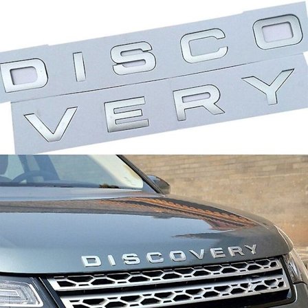 Titanium silver discovery land rover bokstäver klistermärke på ba