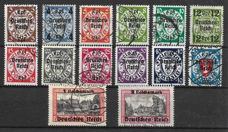Tyske Rige 1939 - AFA 711-724 - Stemplet